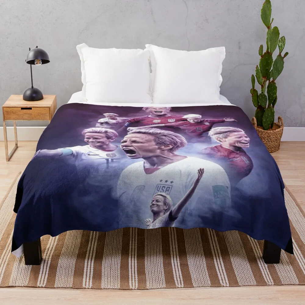 

Megan Rapinoe Wallpaper Throw Blanket knitted designer blanket