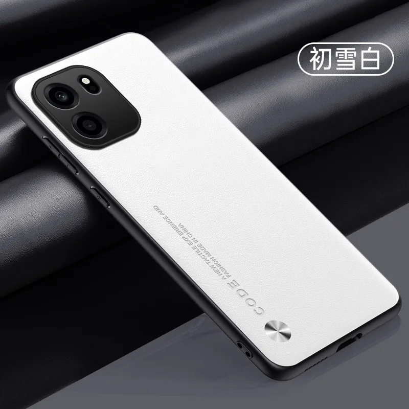 Enhanced Leather Matte Shockproof Case with Silicone Soft Frame Cover and Bumper Shell
