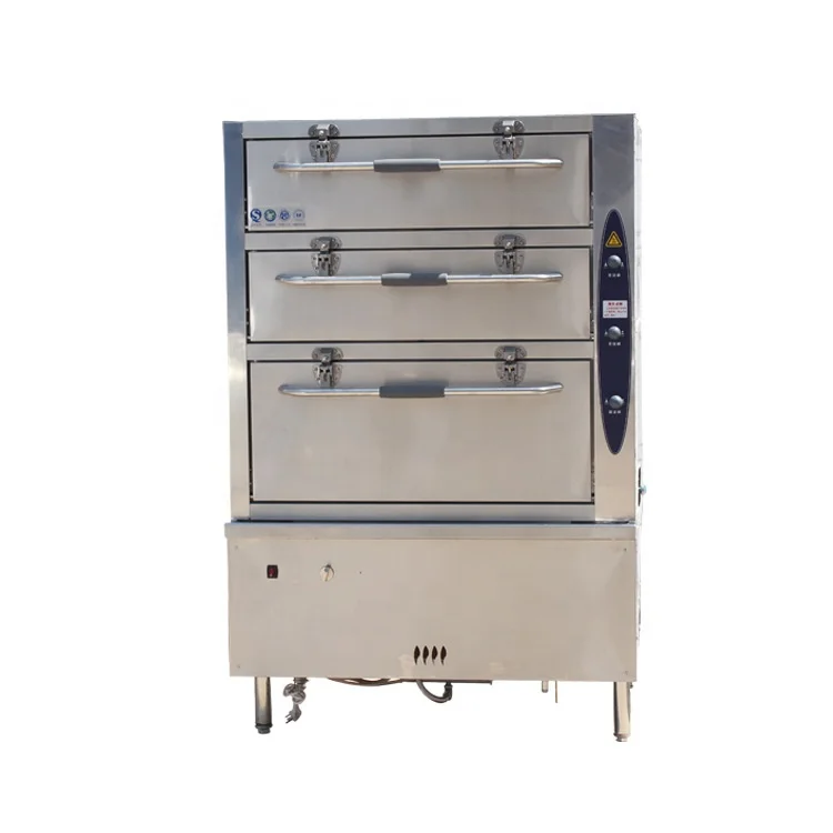 Gas Electric High Quality Stainless Steel 3 Door Steamed Energy-Saving Kitchen Equipment For Seafood Shrimp And Crab Steamer 304 stainless steel new energy equipment door seal tight silent coating mechanical sound insulation equipment door handle