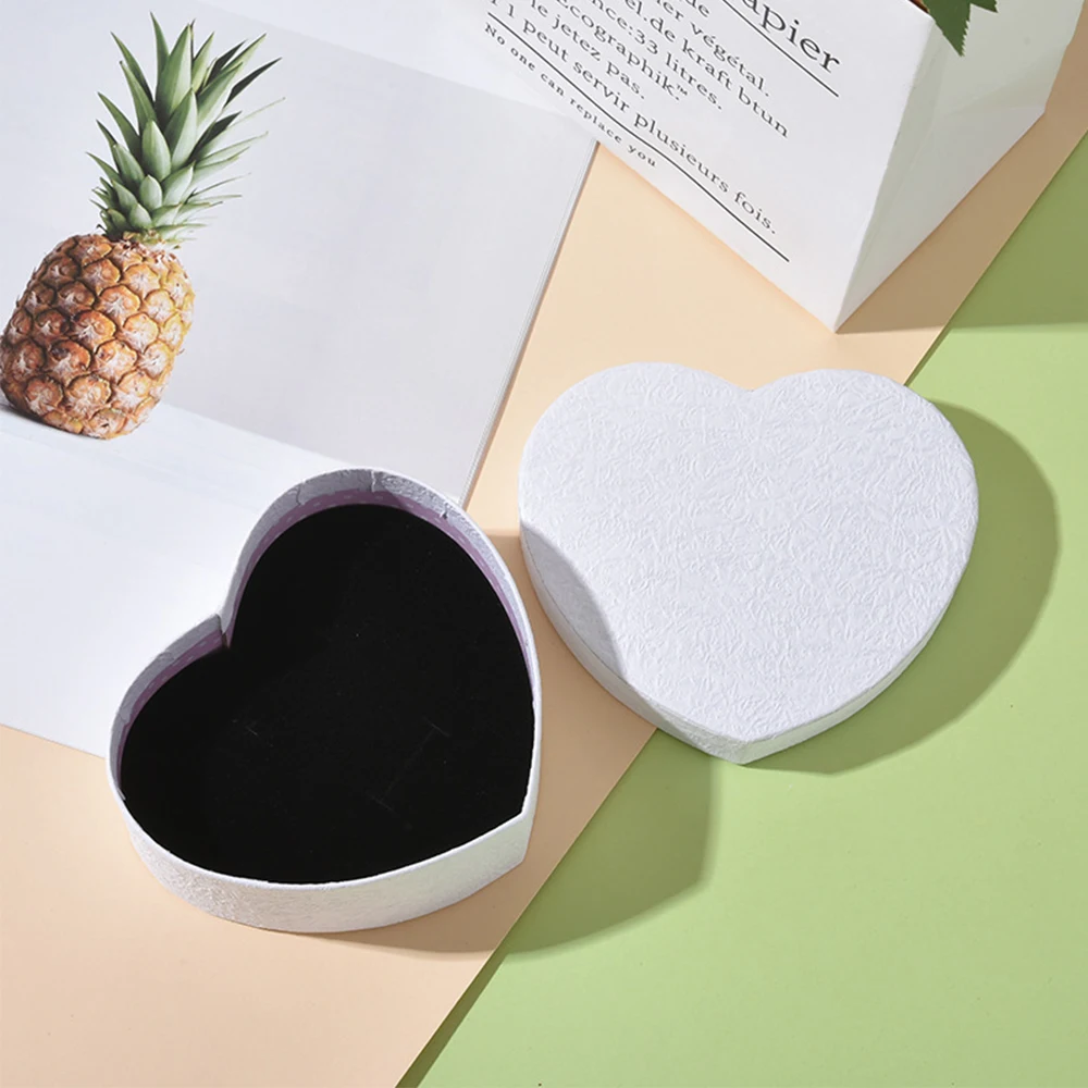 Heart Shaped Packing Box for Girls Storage Rings Earrings Jewelry Valentines Day Anniversary Wedding Surprise Gifts Decoration