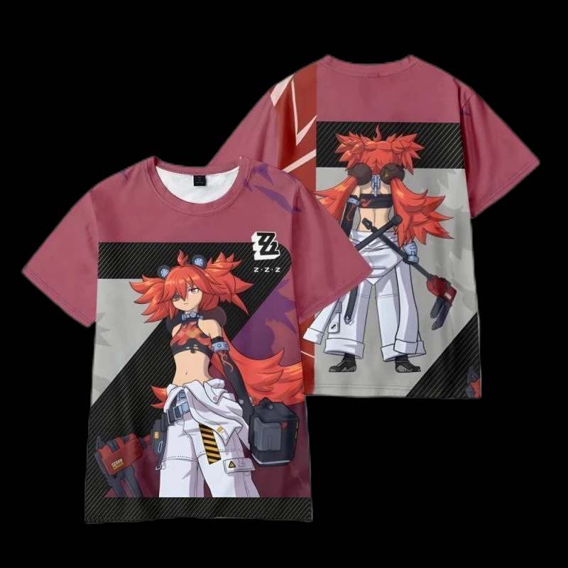 Zenless Zone Zero Series 3D Printed T Shirt For Men/Women Role-playing Clothing Oversized Harajuku Cartoon Top