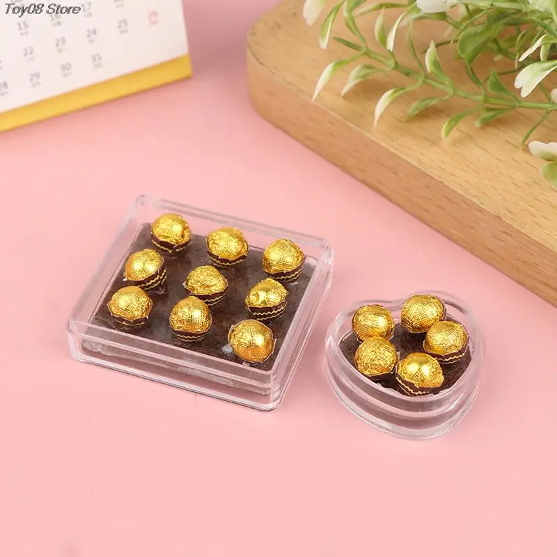 1PC 1:12 Dollhouse miniture Chocolate Gift box Model Food Toy Kitchen Accessories 32*15MM