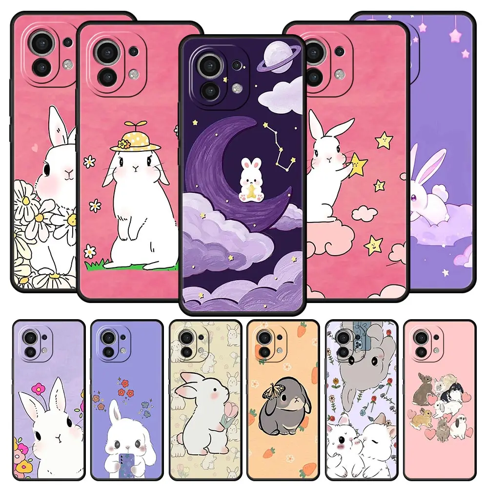 Cute Colorful Rabbit Soft TPU Phone Case