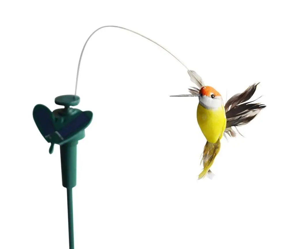 Solar Hummingbird Toy Fluttering Hummingbird Feather Wings and Tail