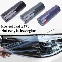 Self-healing Tpu Ppf Headlight Film Anti Scratches Protect Smoke Black Car Lamp Tint Film For Audi Bmw Tesla Decorate Styling 1