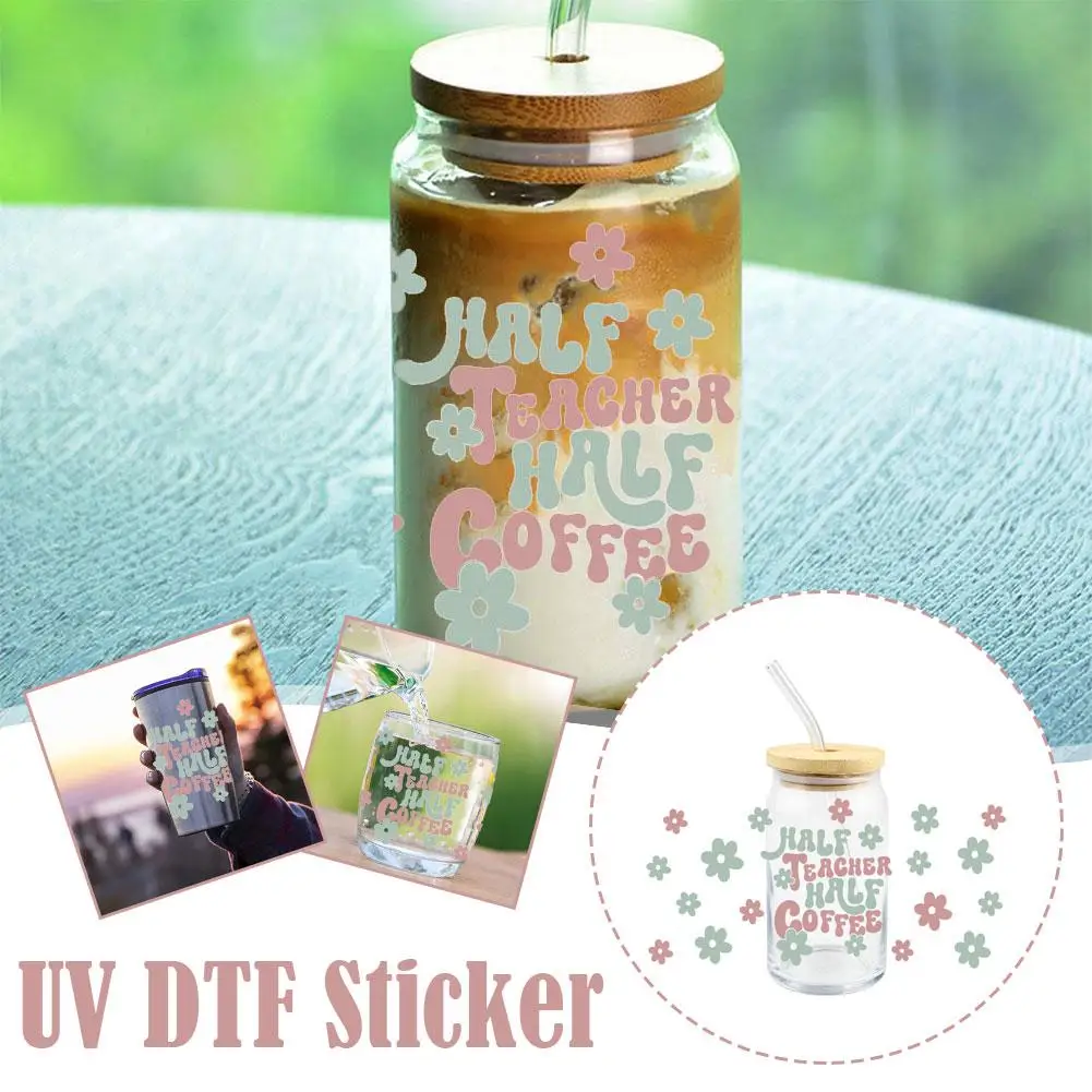 UV DTF Transfer Sticker Rabbit Butterfly Rainbow For Wraps Glass Bottles DIY Waterproof High Temperature Resistance Easy To P8X7