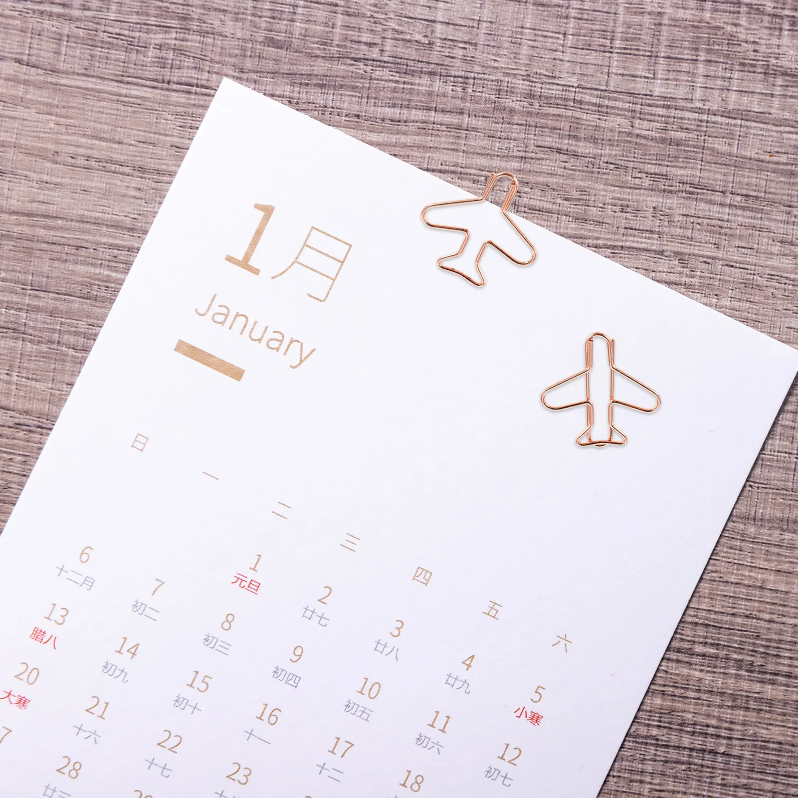 20Pcs 재미있는 비행기 종이 클립 사무용품을위한 프리미엄 금속 종이 클립 학교 문구 데스크 액세서리 작은 페이지
