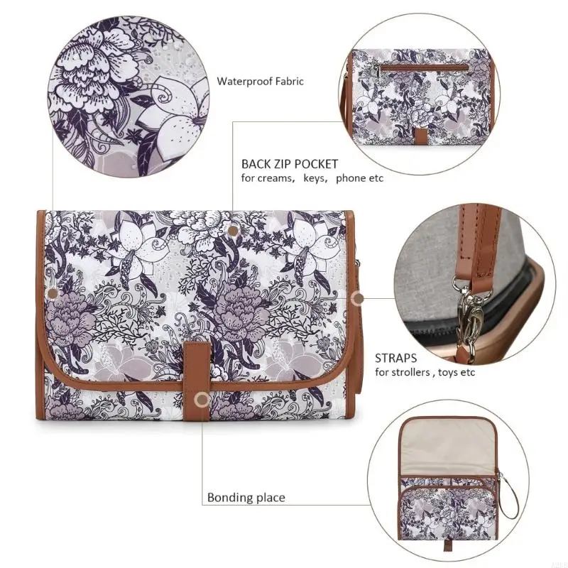 Baby Diaper Changing Pad Change Mat Liner Carrying Strap Sheet Bed Pad Infant Newborn Diapering Sheet Protector A2UB