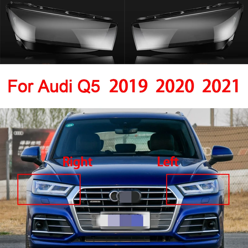 

Car Headlight Cover For Audi Q5 2019 2020 2021 Plexiglass Lens Replace Cover Clear Headlamp Shell Left/Right PVC Headlight Shell