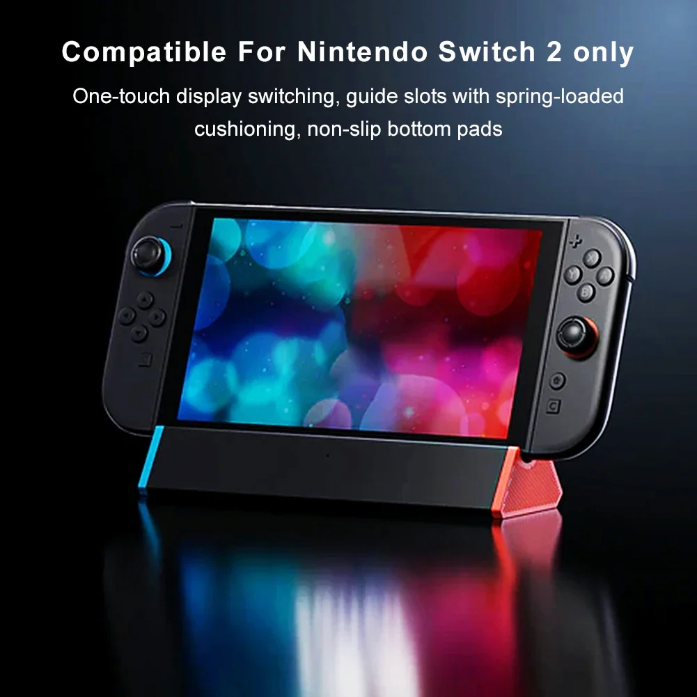 TV Dock Station Charging Stand W/ 4K HDMI-compatible Output/Type C Port/USB Port Portable TV Docking Station for Switch 2 2025