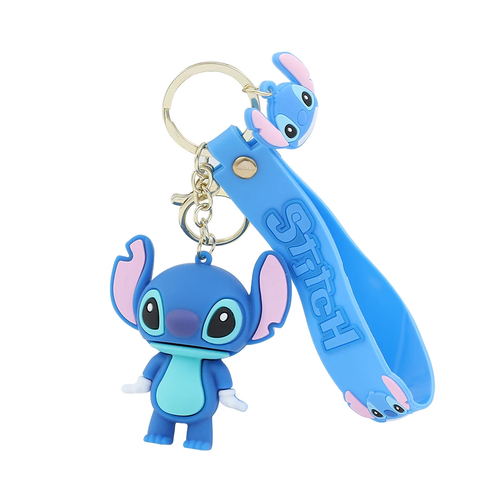 CartoonLiloStitchSilicaGelKeychainsDisneyCuteDollPendant