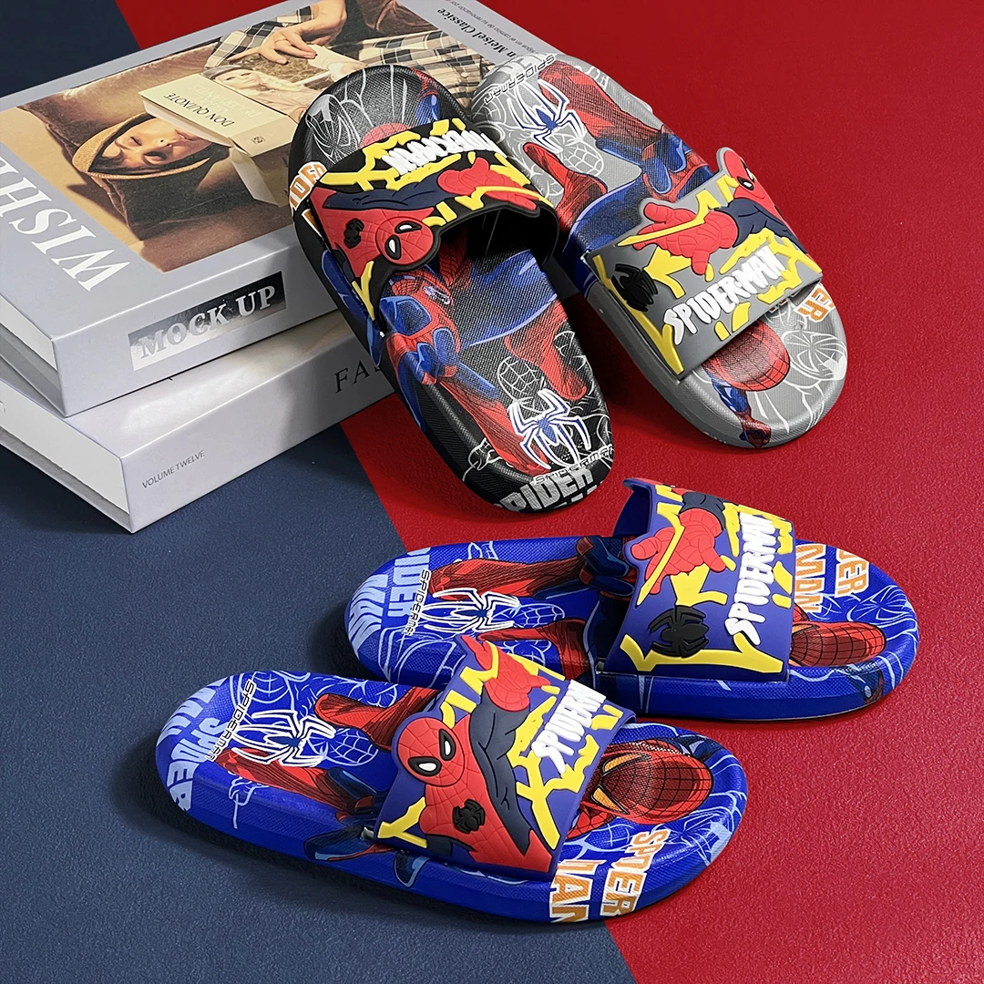 Kids slippers Kids sandals Anime Superhero Pattern Kids Slippers Boys And Girls Slippers Cartoon Anime Open Toe Sandals