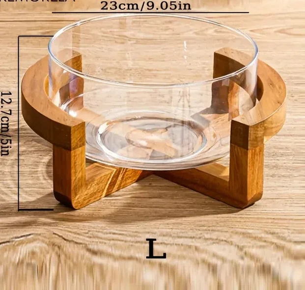 Grande insalatiera, centrotavola in vetro fatto a mano per pasta, frutta e popcorn, piatto da portata decorativo - Italia