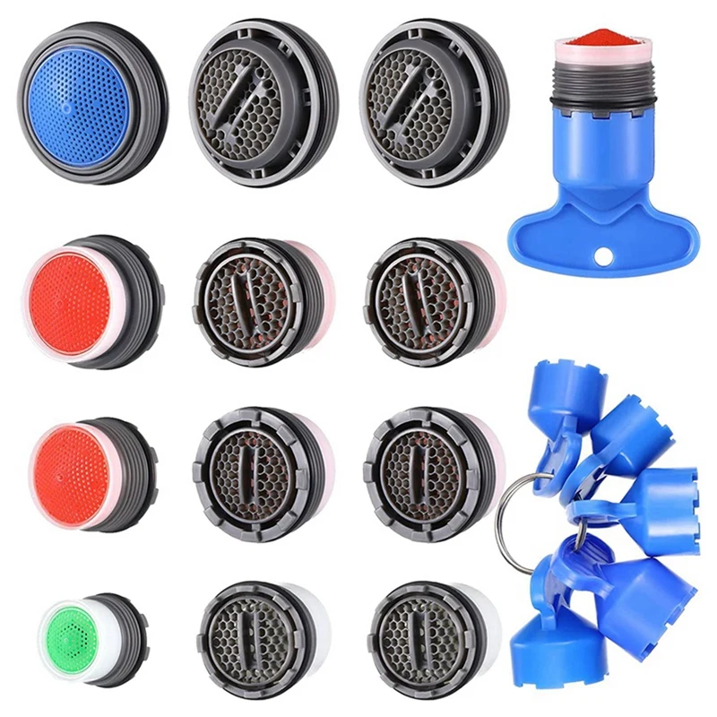 

36 Pieces Faucet Aerator For Cache Aerators And 15 Pieces Cache Faucet Aerator Key Removal Wrenches, Cache Aerators