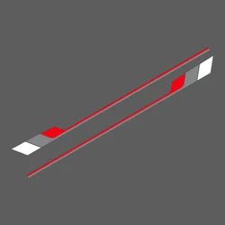 Audi A4 Car Side Door Vinyl Decal Stickers - Exterior Trim Auto Accessories (White Gray Red)