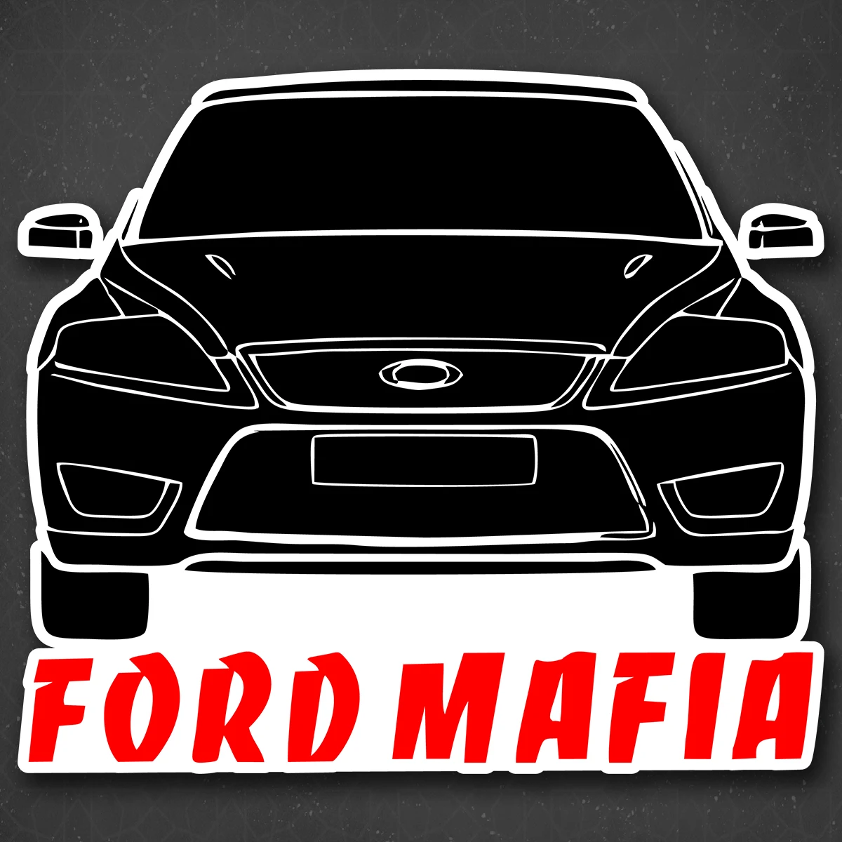 Наклейка на авто &quotFORD mafia - Форд мафия" 21x19 см |