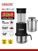 Cafelffe Portable Coffee Machine Hot/Cold  Manual milk frother For Capsule & Ground Hand Press Brewer hiking Travel 3 In1 Gift 1