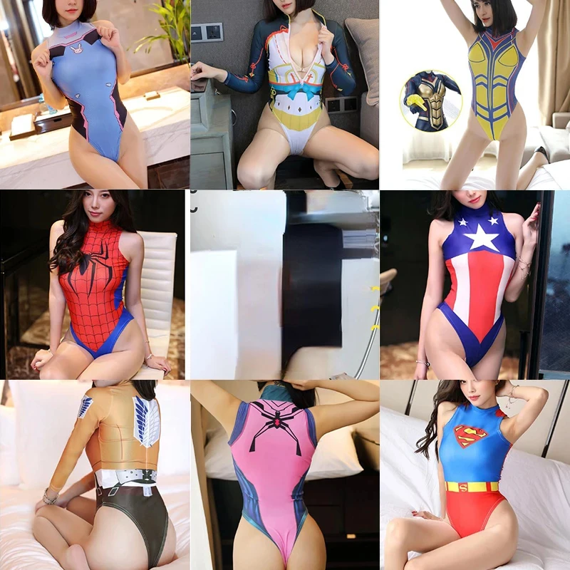 Anime Cosplay Swimsuits Women Girls Bodysuit 3D Printing Jumpsuits Costumes women cosplay costume