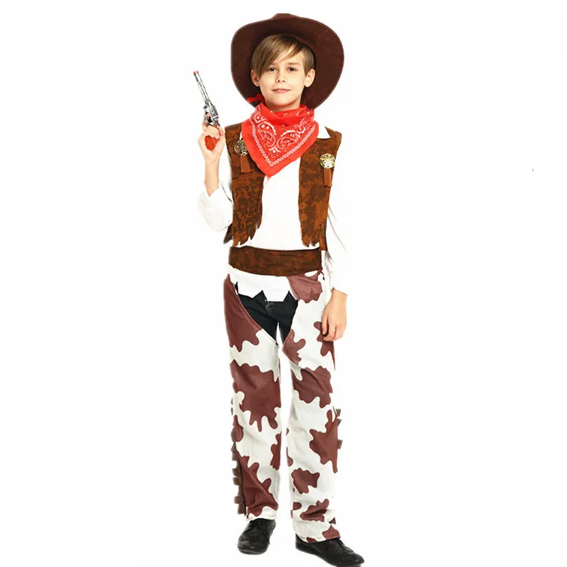 

M-XL Kid Children Halloween Cowboy Costumes Boys Matador Cosplay Carnival Purim Festival Parade Stage Show Role Play Party Dress
