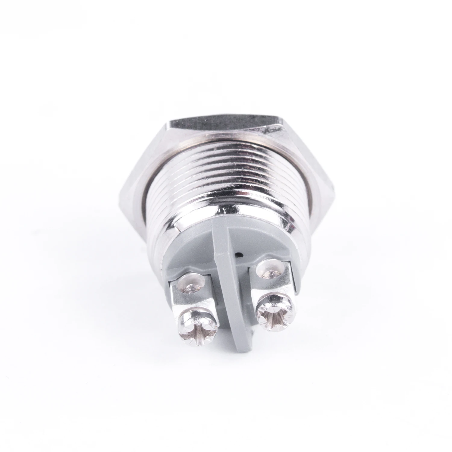 1NO 16 19 22mm Screw feet termina Momentary metal push button switch 1NOl for auto push button flat spherical high color no led