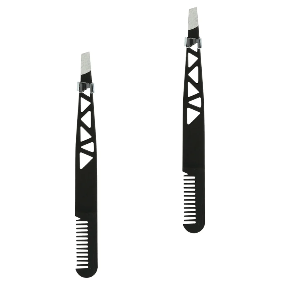 

2 Pcs Eyebrow Tweezer Nose Trimmer Makeup Accessories Tool Shaper Precision Tweezers Hair Removal
