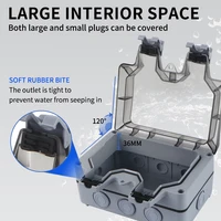 เต้ารับไฟฟ้ากันน้ำสำหรับภายนอกอาคาร GTRIC มาตรฐาน EU FR UK US ปลั๊กไฟ 250V 16A IP66 ป้องกันฝุ่นและสภาพอากาศ ปลั๊กคู่สำหรับภายนอกอาคาร 3