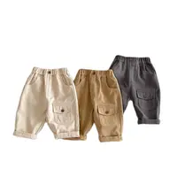 2024 New Autumn Baby Boys Thin Style Cargo Pants 0-5T Children Girls Cute Solid Color Loose Trousers 1