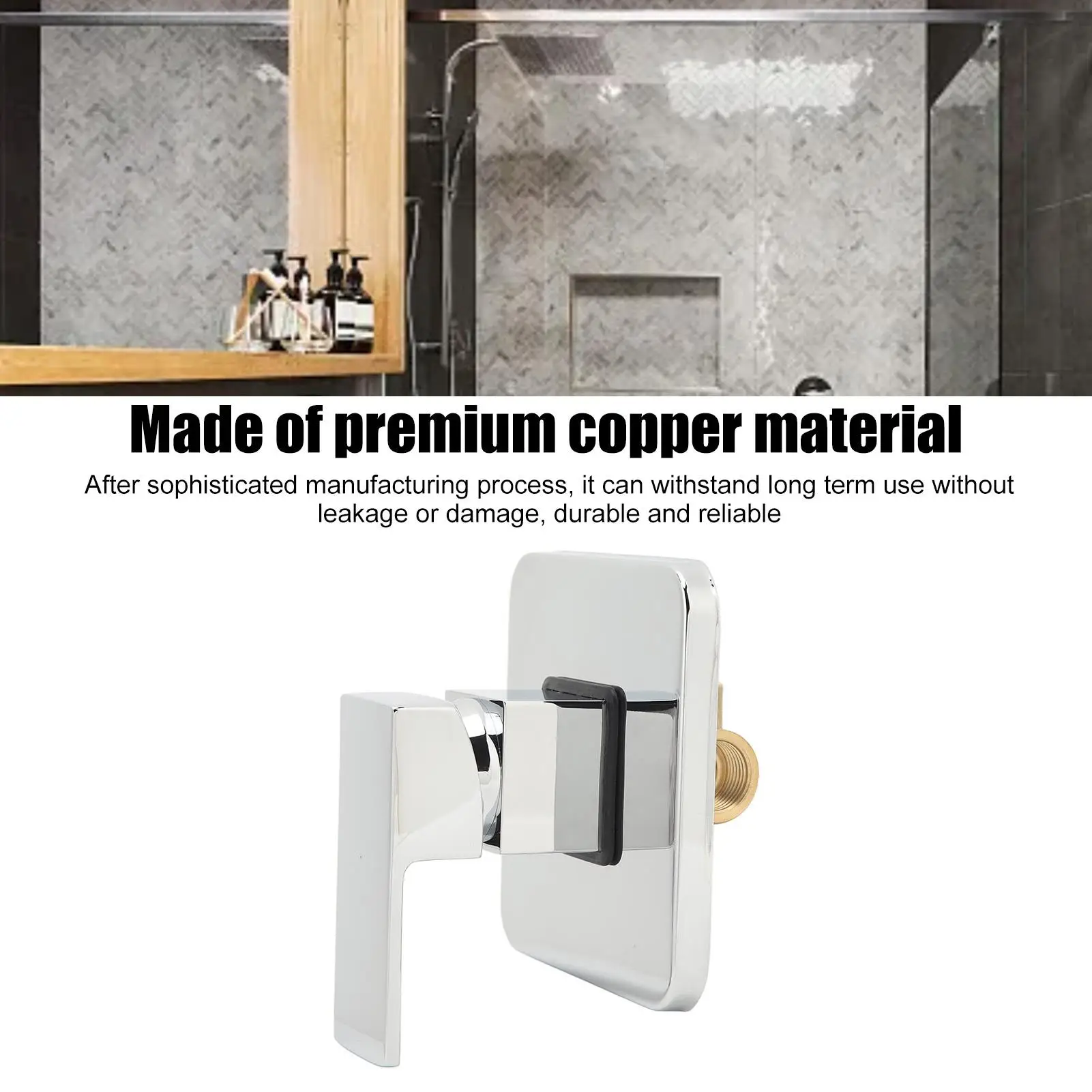 Leakage-Proof Shower Mixing Kit with Temperature Control-In-Wall Copper Handle for bathroom Upgrade