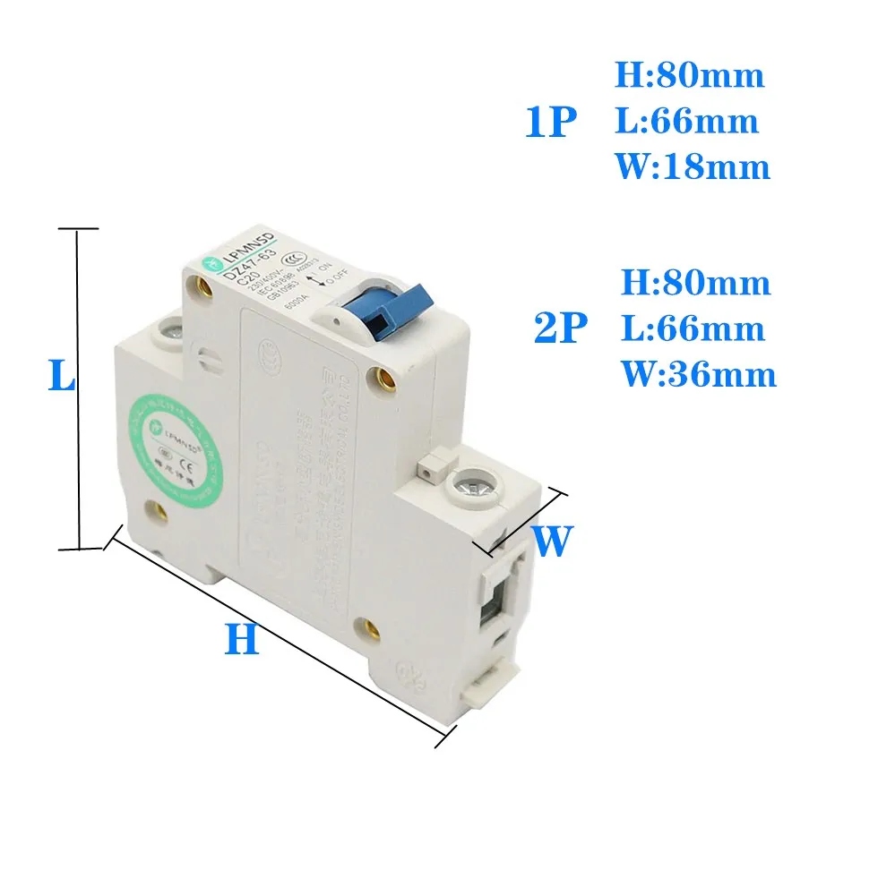 Interruttore Magnetotermico CC 2P 80A - Per Impianti Solari, Batterie, Inverter E Sistemi Fotovoltaici 12-48V - Foto 2