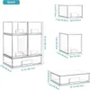 Stackable Storage Drawers Set of 5, Clear Plastic Organizer Bins for Beauty Supplies,Ideal for Vanity, Bathroom 3