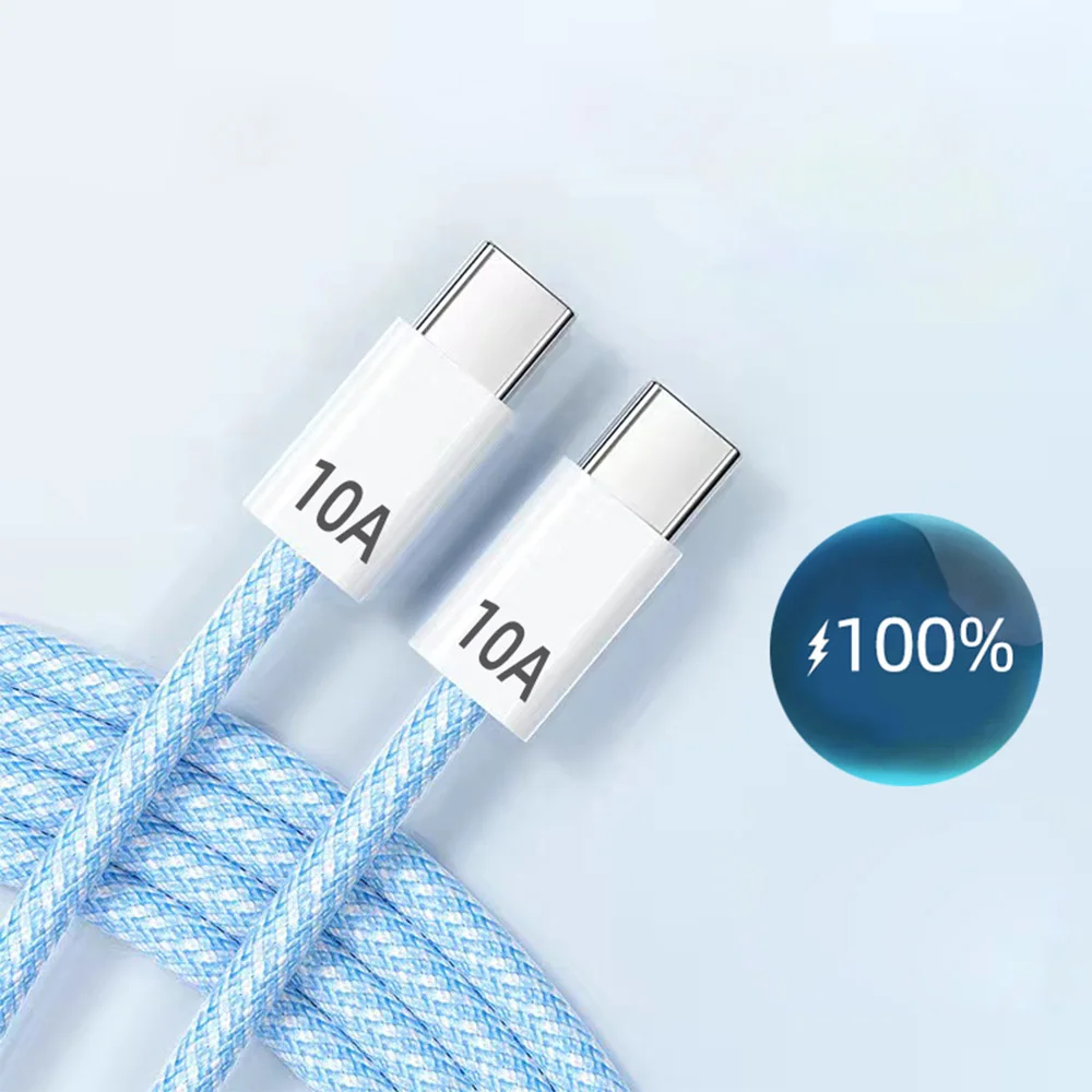 아이폰 17 16 15 프로 맥스 120W 10A 고속 충전기 USB 타입 C 충전 케이블 삼성 화웨이 미 듀얼 타입 C 데이터 전송 케이블