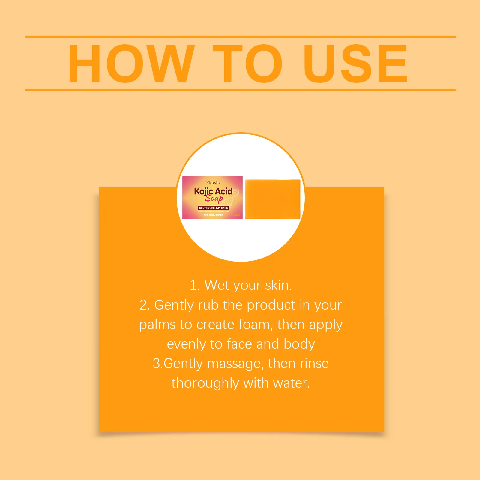 Kojic Acid Body Soap -Gently Cleanses Skin All Over the Body,Leaves a Long-Lasting Fragrance, and Nourishes for Soft,Smooth Skin