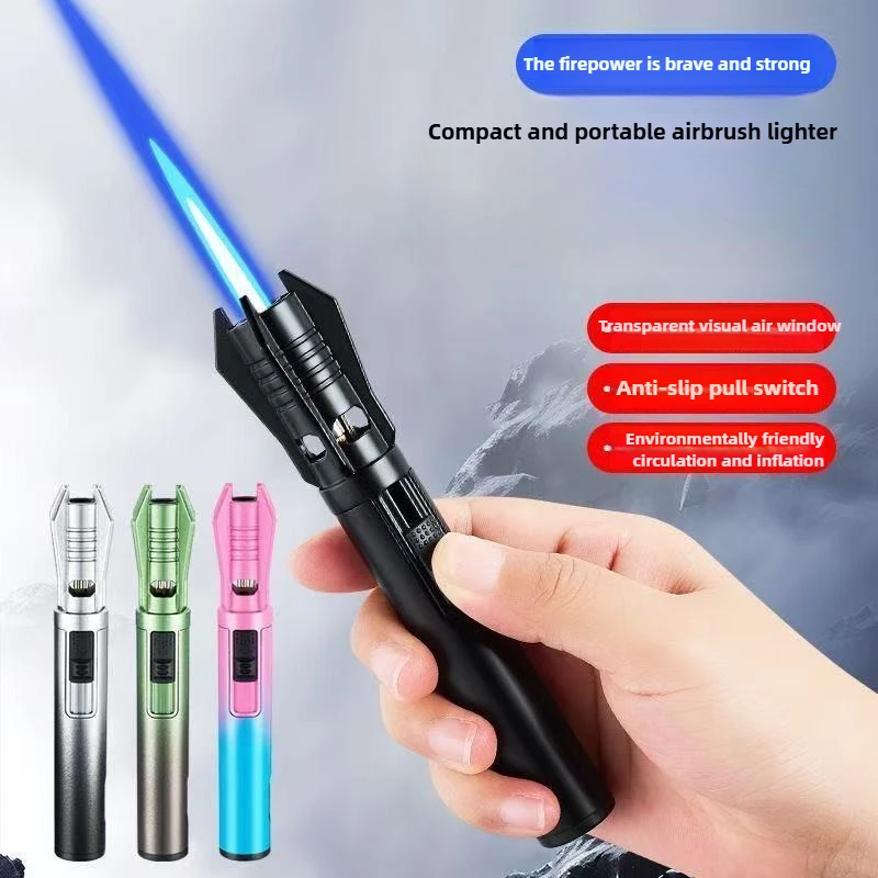 Kitchen Outdoors Torch Flame Jet Gas Lighter Cigarette Smoking Accessories Windproof Turbo Metal Jewelry Welding Cigar Lighters