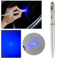 Invisible Ink Pen Anti-Counterfeit Disappearing Ink Markers With UV Light LED Secret Ballpoin Pen Plastic Office School Supplies 2
