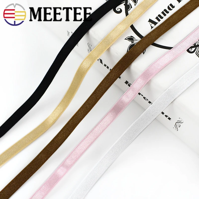 Meetee 20/42M 8mm Elastic Band Bright Shoulder Strap for Underwear Bra