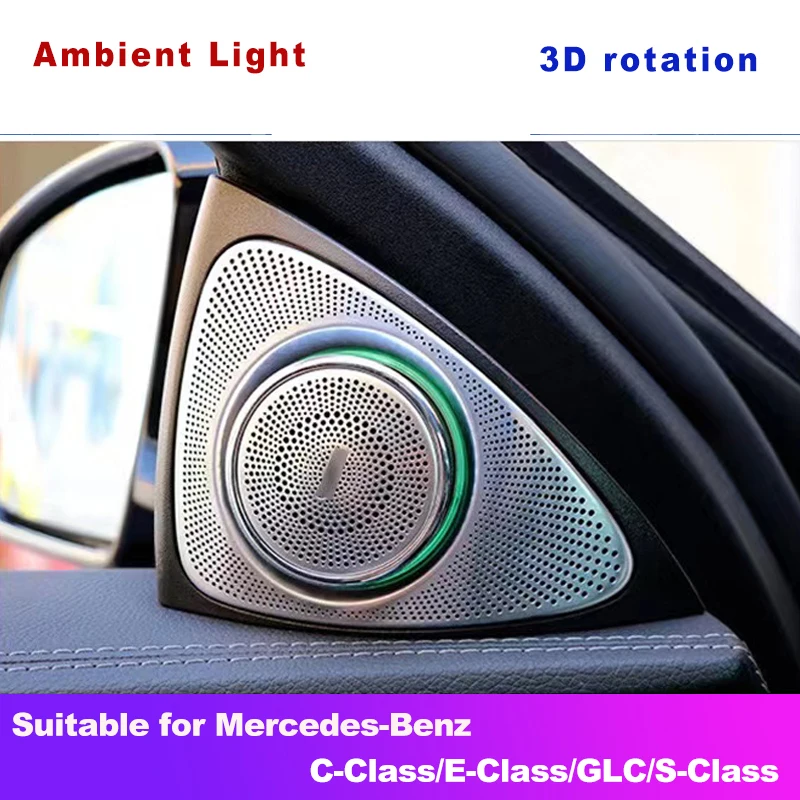 

For Mercedes-Benz C/E/GLC/S-Class W205 W213 W222 X253 MB Air Vent Speaker Decorative Lamp 3D Tweeter Ambient Light Car Product