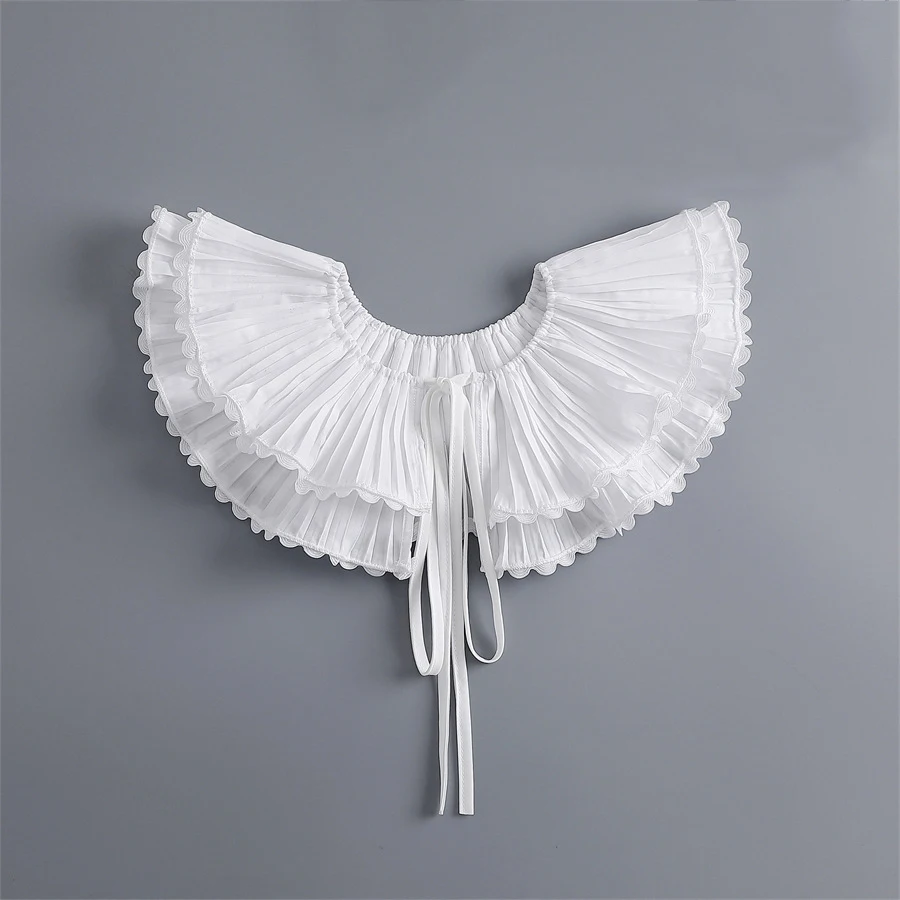 

White Shirt Detachable Collar Shawl for Women's Fake Collar Shoulder Wraps Small Cape Ladies Removable False Collar Fuax Cols