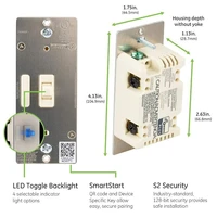 3-Way Ready, Almond Z-Wave Plus Smart Light Switch with QuickFit and SimpleWire, Compatible with Alexa, Google Assistant 1