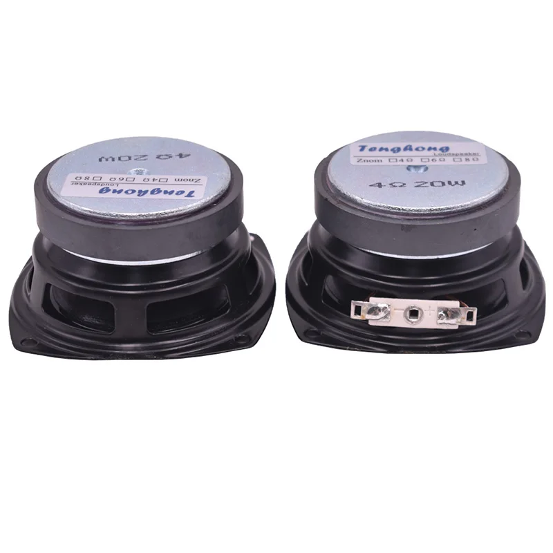 Tenghong 2pcs 3 Inch Full Range Audio Speaker 4 Ohm 20W Bass Multimedia Loudspeaker Des ktop DIY 6