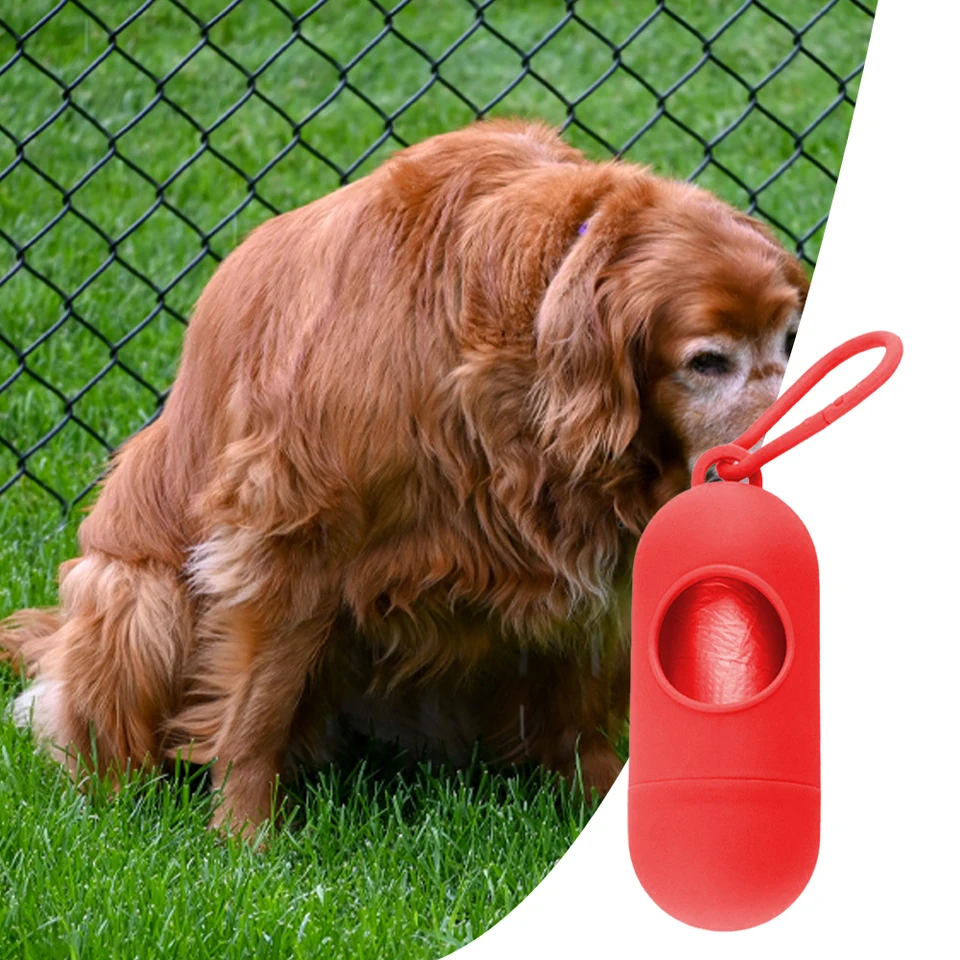 Leak Proof Dog Poop Bags with Convenient Dispenser
