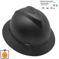 Carbon Fibre Full Brim Hard Hat