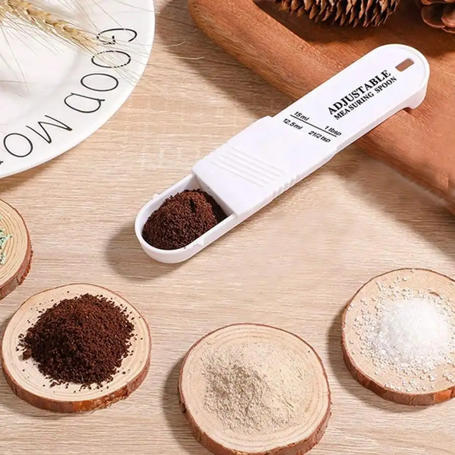 1PC Adjustable PP measuring spoon with graduated coffee and powdered sugar seasoning measuring spoon Kitchen baking accessories Kitchen