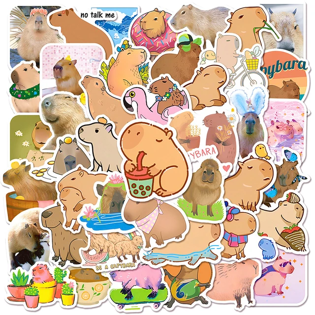 Engraçado capivara desenho animado personagem animal imagem