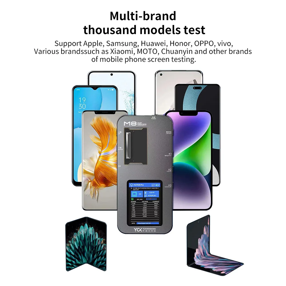 새로운 M8 다기능 스마트 LCD 스크린 테스터 (아이폰, 삼성, LG, 모토, 테크노 시리즈용) 트루톤 OLED 스크린 수리 도구
