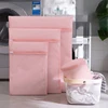 Pink Mesh Laundry Bag Home Protection Organizer Net Dirty Clothing Laundry Basket for Washing Machines Mesh Underwear Bra Bag 1