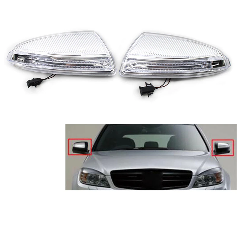 

1 Pair Door Mirror Side Mirror LED Turn Signal Light For Mercedes W204 2008-2011 A2048200821