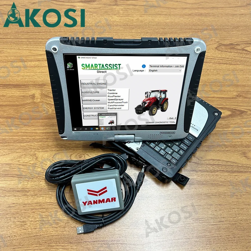 

V2.33 For Yanmar Diagnostic Tool Diesel EFI Engine Excavator Tractor Marine Generator Diagnostic Tool with CF19 laptop