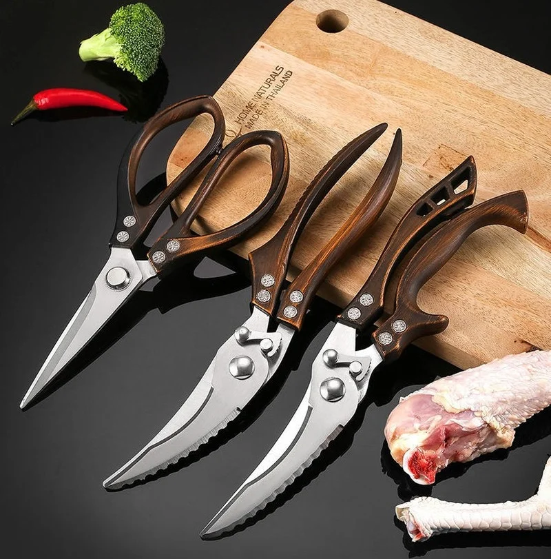 Multifunctional Kitchen Scissors Stainless Steel Cutting Knife For Fish  Chicken Chef Device Gadget Tools Accessories Open Bottle - AliExpress