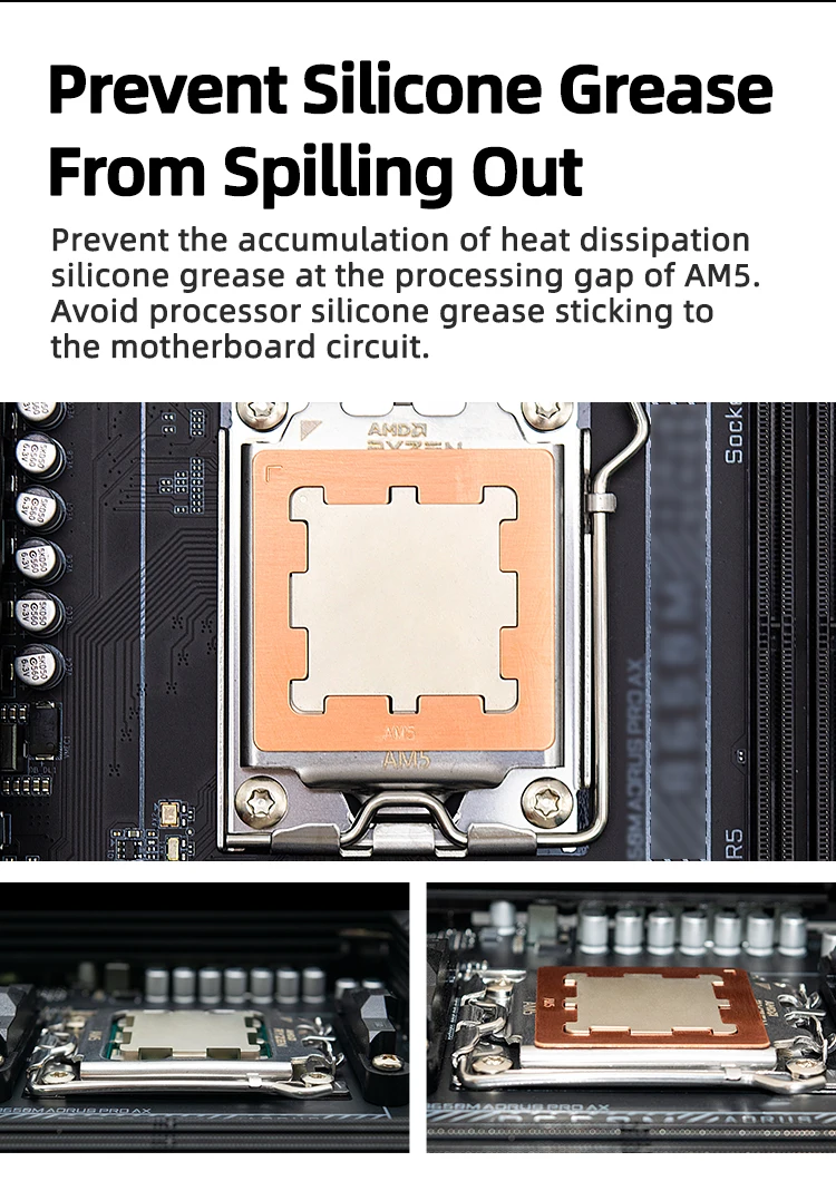 AM5 Thermal Paste Guard Chips Heat Dissipation Armor Cover Copper AMD For 7950X