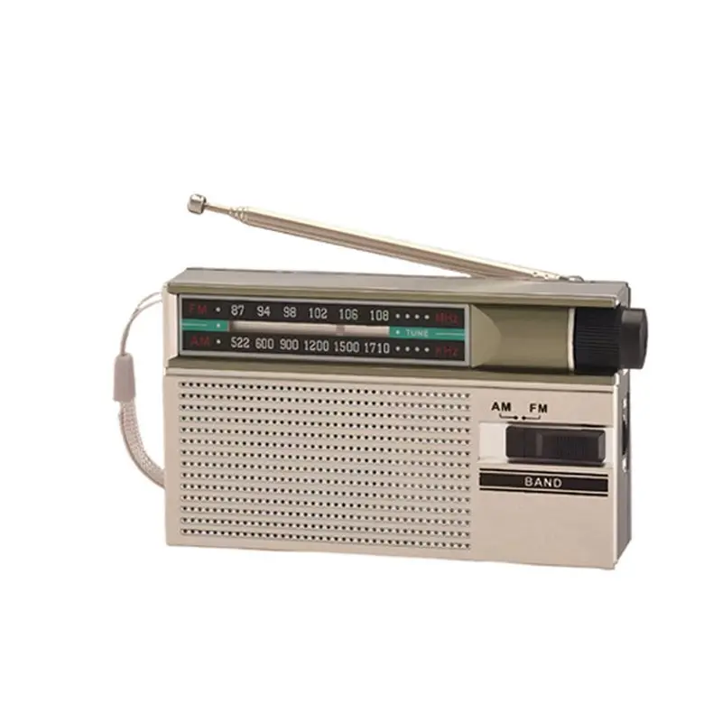 CJSD-FM 라디오 실내/실외 비상용 3.5mm 헤드폰 잭이 있는 휴대용 AM/FM 미니어처 라디오